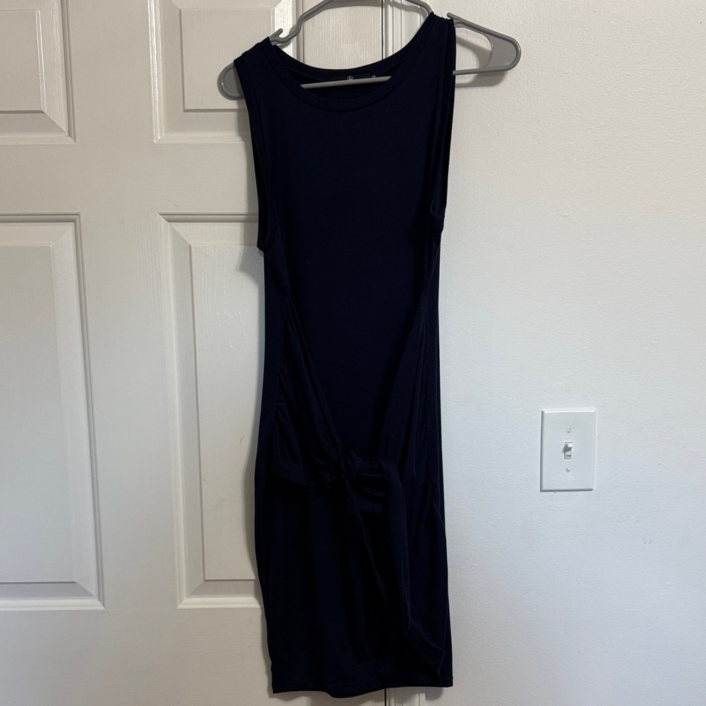 Elegant Midnight Blue Sleeveless Mini Dress